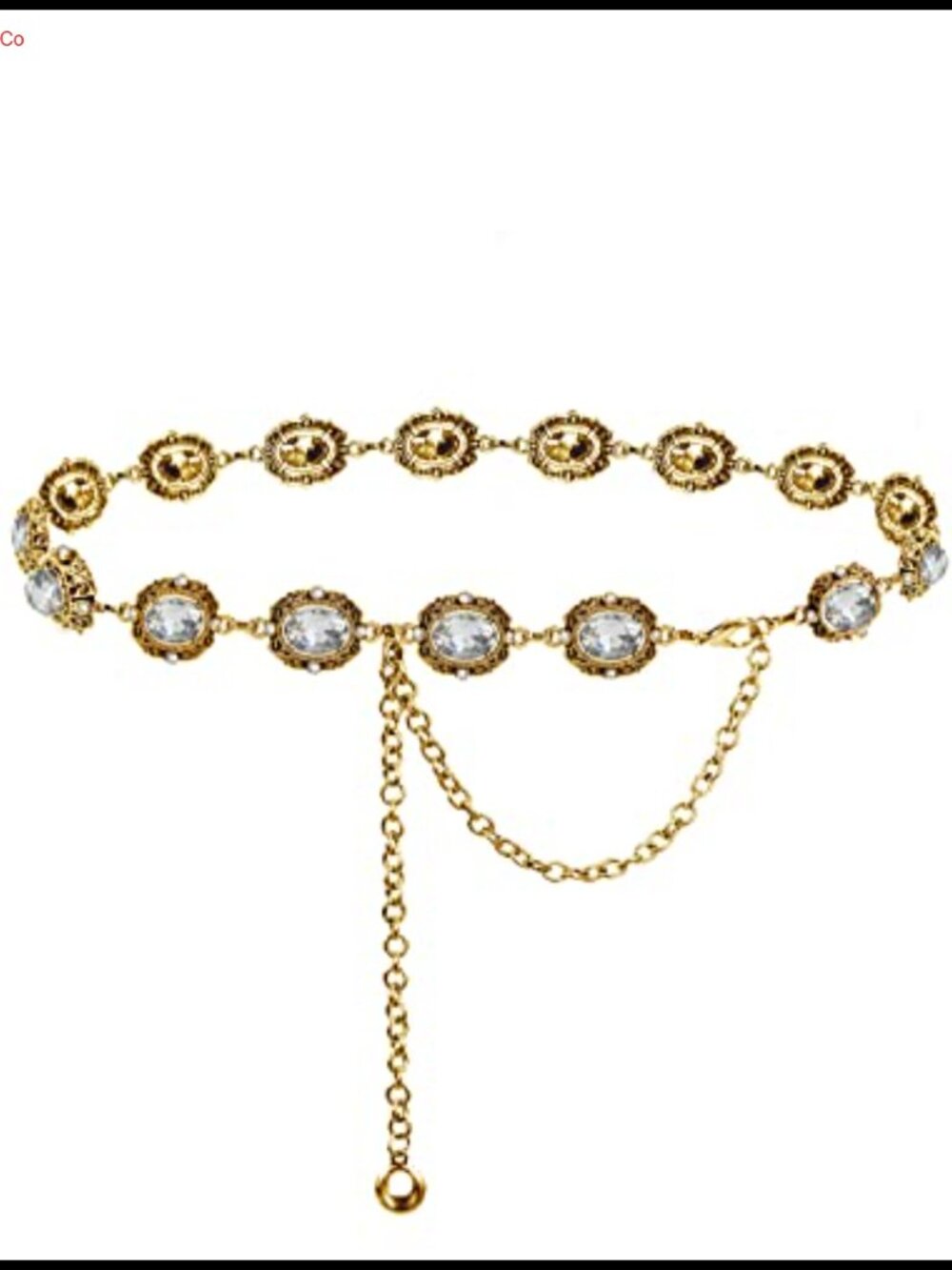 Western Metal Concho Chain Belt for Women Boho Dress Jeans